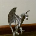 Pewter Flying Dragon Figure