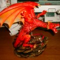 Out of Focus Red dragon Statue