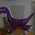 Purple dragonlike pool float