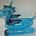 Clear blue inflatable dragon float