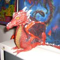 Custom Painted red dragon - Custom Painted red dragon, same person who did the custom Stuffed Rune Dragon