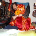 Me and Tharos - Me and my Big stuffed dragon, he was custom stuffed at the Build a Bear Workshop