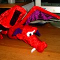 my first stuffed red dragon