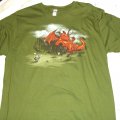 Green Dragon Shirt with Orange dragon and Knight