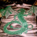 Green dragon shirt - Green dragon shirt, I think they used Die printing.