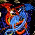 Red and Blue Dragon shirt (Front)