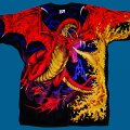 Red Dragon shirt (front) - Red Dragon shirt (front), Prof Liquid Blue